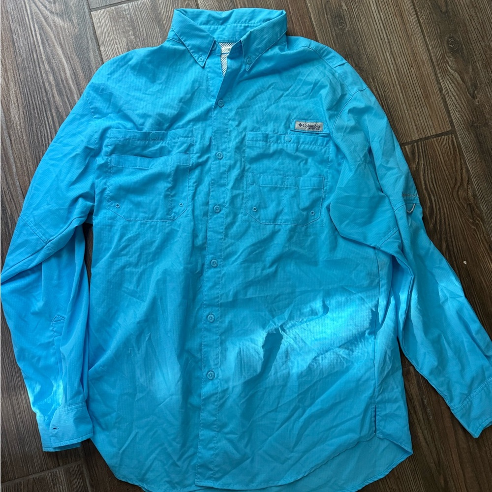 Columbia Men's Bright Blue Lightweight Shirt Jacket